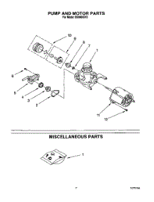 06 - Pump And Motor, Miscellaneous parts for Whirlpool Dishwasher DU8000XX3 from AppliancePartsPros.com