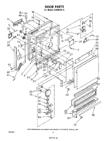 03 - Door parts for Whirlpool Dishwasher DU9903XL0 from AppliancePartsPros.com