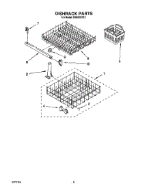 07 - Dishrack parts for Whirlpool Dishwasher DU8000XX3 from AppliancePartsPros.com