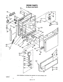 03 - Door parts for Whirlpool Dishwasher GSHF7884P2 from AppliancePartsPros.com