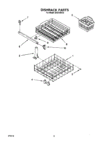 07 - Dishrack parts for Whirlpool Dishwasher DU8150XX3 from AppliancePartsPros.com