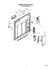 03 - Inner Door parts for Whirlpool Dishwasher DU8100XX0 from AppliancePartsPros.com