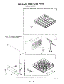 05 - Dishrack And Panel parts for Whirlpool Dishwasher DU8500XT1 from AppliancePartsPros.com
