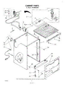 02 - Cabinet parts for Whirlpool Dishwasher DP3800XLW0 from AppliancePartsPros.com