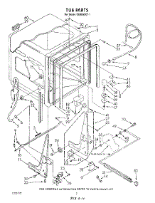 02 - Tub , Literature And Optional parts for Whirlpool Dishwasher DU8950XT1 from AppliancePartsPros.com