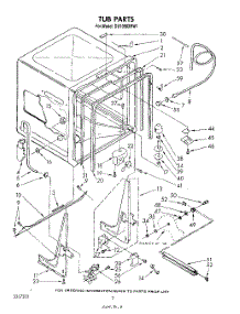 02 - Tub, Literature And Optional parts for Whirlpool Dishwasher DU1098XRW1 from AppliancePartsPros.com