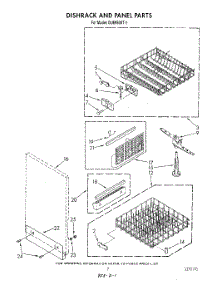 05 - Dishrack And Panel parts for Whirlpool Dishwasher DU8950XT1 from AppliancePartsPros.com