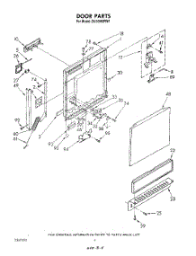 03 - Door parts for Whirlpool Dishwasher DU1098XRW1 from AppliancePartsPros.com