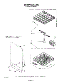 04 - Dishrack parts for Whirlpool Dishwasher DU1098XRW1 from AppliancePartsPros.com