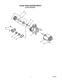 05 - Pump And Motor parts for Whirlpool Dishwasher DU5200XW1 from AppliancePartsPros.com