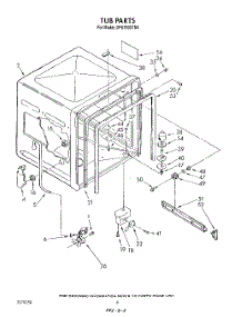 04 - Tub , Literature And Optional parts for Whirlpool Dishwasher DP8700XTN4 from AppliancePartsPros.com