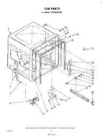 04 - Tub , Literature And Optional parts for Whirlpool Dishwasher DP3800XLW0 from AppliancePartsPros.com