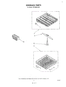 06 - Dishrack parts for Whirlpool Dishwasher DP3800XLW0 from AppliancePartsPros.com