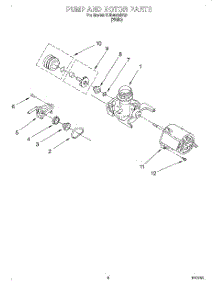 05 - Pump And Motor parts for Whirlpool Dishwasher SUD4000HQ0 from AppliancePartsPros.com