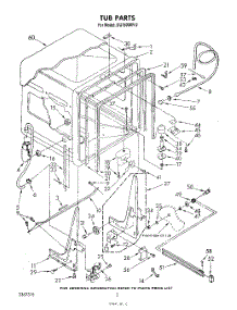 02 - Tub , Literature And Optional parts for Whirlpool Dishwasher DU7500XR2 from AppliancePartsPros.com