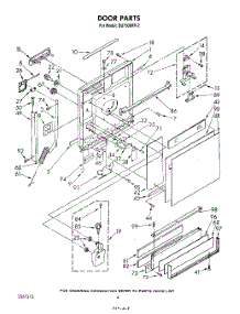 03 - Door parts for Whirlpool Dishwasher DU7500XR2 from AppliancePartsPros.com