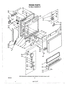 04 - Door parts for Whirlpool Dishwasher DU4000XL0 from AppliancePartsPros.com