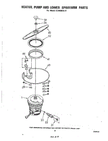 06 - Heater, Pump And Lower Sprayarm parts for Whirlpool Dishwasher DU4000XL0 from AppliancePartsPros.com