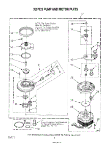 06 - 3367725 Pump And Motor parts for Whirlpool Dishwasher DU7500XR2 from AppliancePartsPros.com