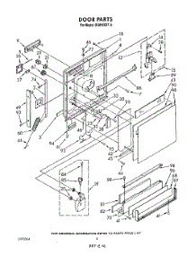 03 - Door parts for Whirlpool Dishwasher DU8900XT5 from AppliancePartsPros.com