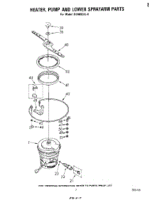 05 - Heater, Pump And Lower Sprayarm parts for Whirlpool Dishwasher DU4003XL0 from AppliancePartsPros.com