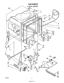 02 - Tub, Literature And Optional parts for Whirlpool Dishwasher SHU70041 from AppliancePartsPros.com