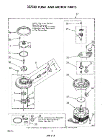06 - Pump And Motor parts for Whirlpool Dishwasher DU4003XL0 from AppliancePartsPros.com