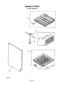 04 - Dishrack parts for Whirlpool Dishwasher SHU70041 from AppliancePartsPros.com