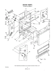 03 - Door parts for Whirlpool Dishwasher DU7400XS0 from AppliancePartsPros.com