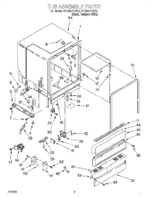 03 - Tub Assembly parts for Whirlpool Dishwasher 7DU900PCDQ0 from AppliancePartsPros.com