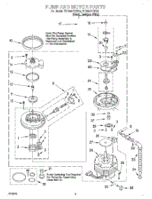 04 - Pump And Motor parts for Whirlpool Dishwasher 7DU900PCDQ0 from AppliancePartsPros.com