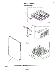 04 - Dishrack parts for Whirlpool Dishwasher SHU50041 from AppliancePartsPros.com