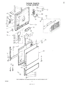 03 - Door parts for Whirlpool Dishwasher SHF5501W0 from AppliancePartsPros.com