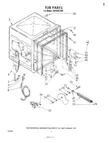 04 - Tub, Lit / Optional parts for Whirlpool Dishwasher SHF5501W0 from AppliancePartsPros.com