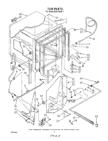 02 - Tub , Literature And Optional parts for Whirlpool Dishwasher DU9700XR7 from AppliancePartsPros.com