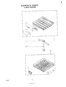 05 - Dishrack parts for Whirlpool Dishwasher SHF5501W0 from AppliancePartsPros.com