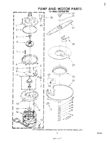 06 - Pump And Motor parts for Whirlpool Dishwasher SHF5501W0 from AppliancePartsPros.com