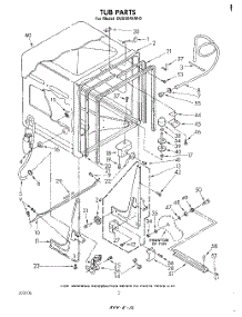 02 - Tub , Literature And Optional parts for Whirlpool Dishwasher DU5004XM0 from AppliancePartsPros.com