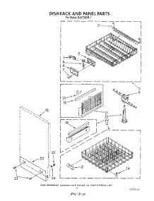 05 - Dishrack And Panel parts for Whirlpool Dishwasher DU9700XR7 from AppliancePartsPros.com