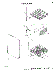 03 - Dishrack parts for Whirlpool Dishwasher DU5004XM0 from AppliancePartsPros.com
