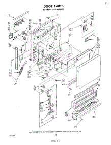04 - Door parts for Whirlpool Dishwasher DU5004XM0 from AppliancePartsPros.com