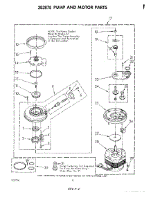 06 - 303876 Pump And Motor parts for Whirlpool Dishwasher DU5004XM0 from AppliancePartsPros.com