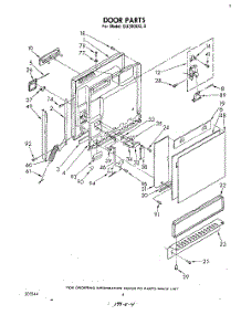 03 - Door parts for Whirlpool Dishwasher DU3000XL0 from AppliancePartsPros.com