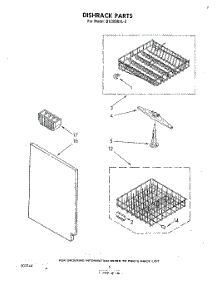 04 - Dishrack parts for Whirlpool Dishwasher DU3000XL0 from AppliancePartsPros.com