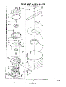 05 - Pump And Motor parts for Whirlpool Dishwasher DU3000XL0 from AppliancePartsPros.com