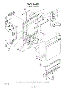 03 - Door parts for Whirlpool Dishwasher DU7200XS1 from AppliancePartsPros.com