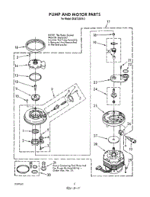 05 - Pump And Motor parts for Whirlpool Dishwasher DU8720XX0 from AppliancePartsPros.com