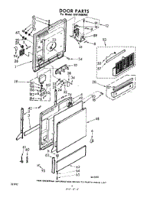03 - Door parts for Whirlpool Dishwasher SHF7800W0 from AppliancePartsPros.com