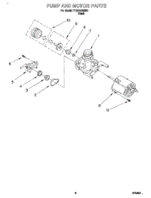 05 - Pump And Motor parts for Whirlpool Dishwasher TUD4000EB0 from AppliancePartsPros.com
