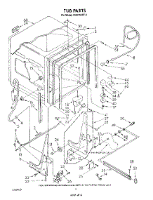 02 - Tub, Literature And Optional parts for Whirlpool Dishwasher DU8750XT0 from AppliancePartsPros.com